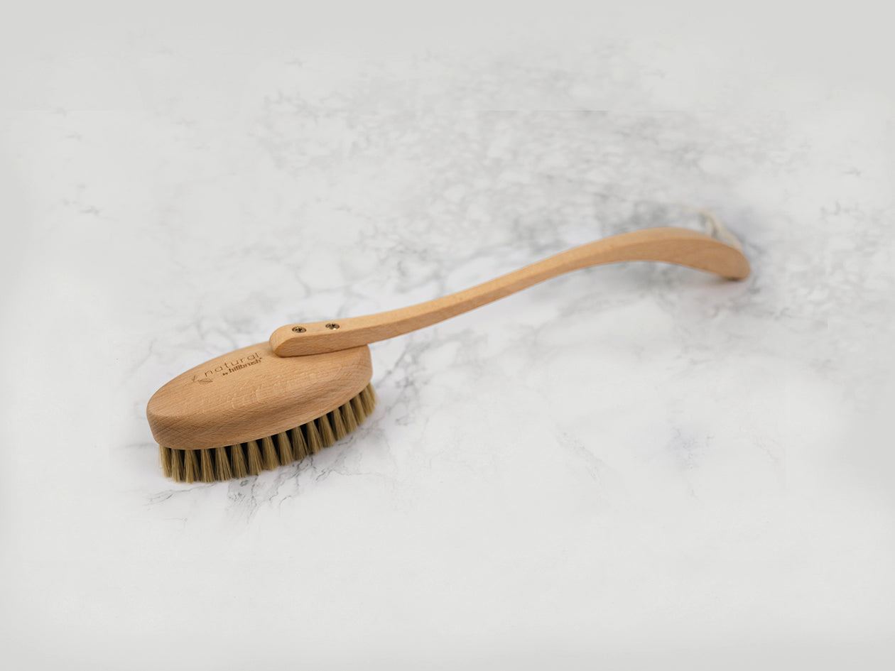 Natural by Hillbrush Long Handled Bath Brush - Soft Fill