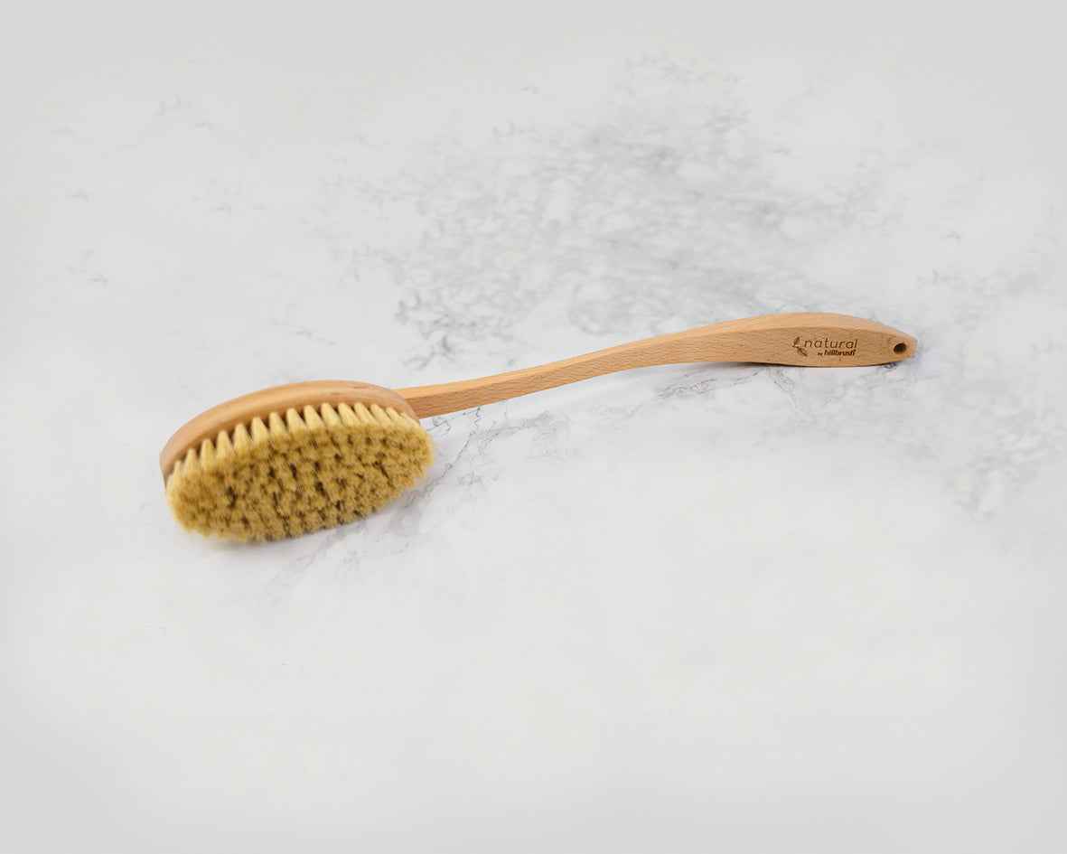 Natural by Hillbrush Long Handled Bath Brush Stiff - Fill