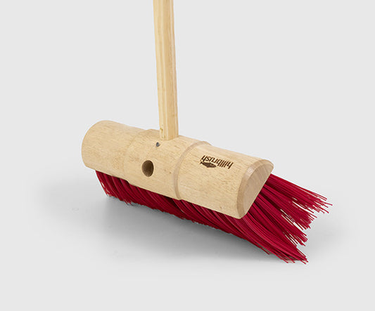 Yard Broom - Industrial Stiff - P12 with fitted handle