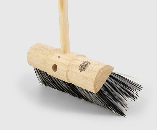 Yard Broom - Finest Stiff - P7 with fitted handle