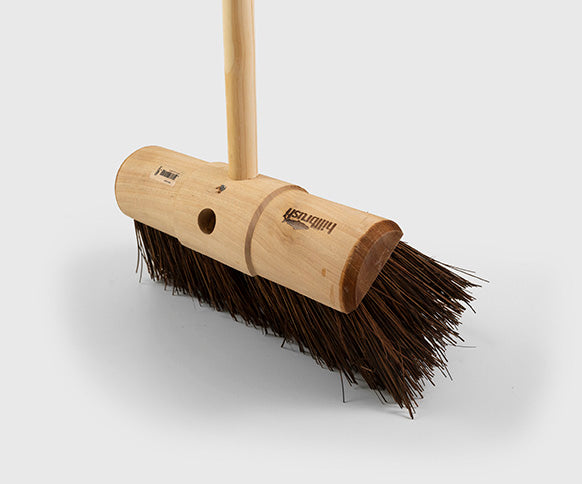 Yard Broom - Industrial Stiff - B25 with fitted handle