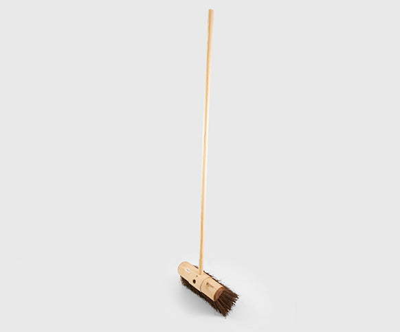 Yard Broom - Industrial Stiff - B25 with fitted handle